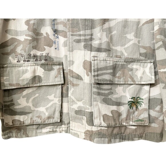 Dear John Womens Size Small Desert Sage Camo Embroidered Roxie Denim Jacket EUC - Picture 6 of 13